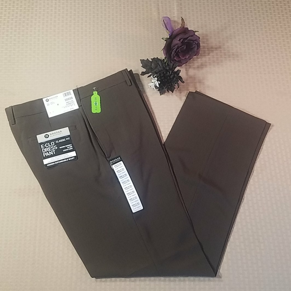 HAGGAR E-Clo Dress Pant 34Wx32L